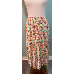 Women's Kirundo Floral Maxi Skirt Size XL Orange Multi-color